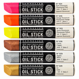 Oil Stick Flurescent & Metallics 6-set in the group Art Supplies / Crayons & Graphite / Oil sticks at Pen Store (138093)