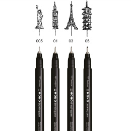 MONO Drawing Fine Fineliner Bold of 4 in the group Pens / Writing / Fineliners at Pen Store (138133)