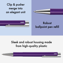 Logo M+ Aubergine Ballpoint in the group Pens / Fine Writing / Ballpoint Pens at Pen Store (138239)