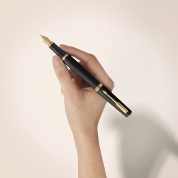 Meridian Matte Black/Chrome Fountain Pen  in the group Pens / Fine Writing / Fountain Pens at Pen Store (138295_r)
