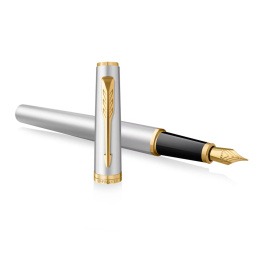 Meridian Chrome/Gold Fountain Pen  in the group Pens / Fine Writing / Fountain Pens at Pen Store (138303_r)