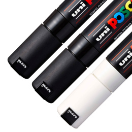 PC-7M Black/White - Set of 3 in the group Pens / Artist Pens / Illustration Markers at Pen Store (poscaPC7M_set)