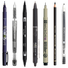 Sample kit Black in the group Pens / Artist Pens at Pen Store (sample03_set)